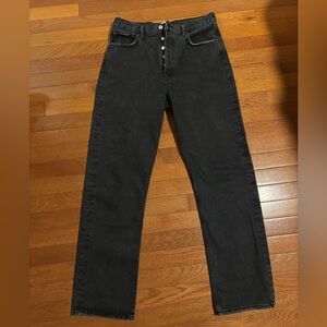 Agolde Black Straight Jeans